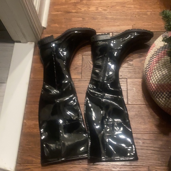 NIB Guess 8  Raniele 4 Black Patent Over the Knee Flat Boots New in Box - Picture 5 of 11